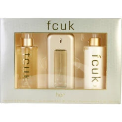 Fcuk Eau De Toilette Spray 3.4 Oz & Body Lotion 8.4 Oz & Fragrance Mist 8.4 Oz