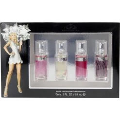 Paris Hilton Variety 4 Piece Womens Variety With Paris Hilton & Can Can Burlesque & Heiress & Can Can And All Are Eau De Parfum Spray 0.5 Oz