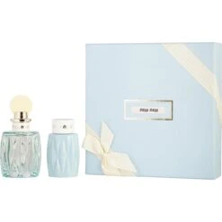 Miu Miu L'Eau Bleue Eau De Parfum Spray 3.4 Oz & Body Lotion 3.4 Oz