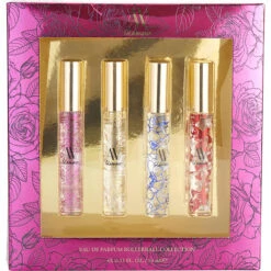 Av Glamour Variety 4 Piece Womens Mini Variety With Charming & Enchanting & Passionate & Spirited And All Eau De Parfum Rollerball 0.33 Oz Mini